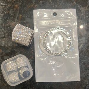 Amazon Silver Car Audio Knob Covers